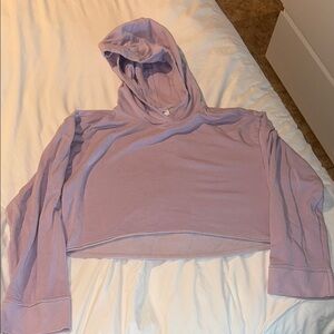Nike Purple Cropped Hoodie Relaxed Fit